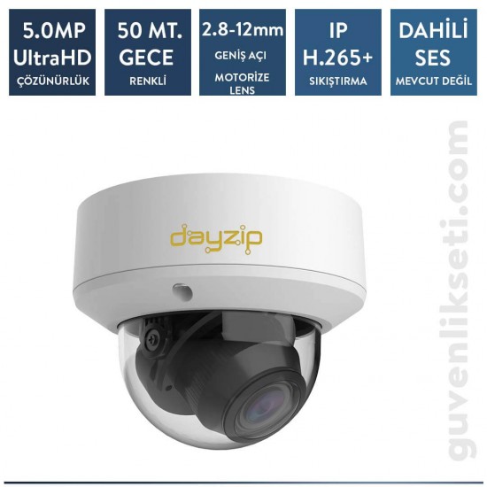 Dayzip DZ-A5512D 5MP IP Starlight Dome Motorize Kamera